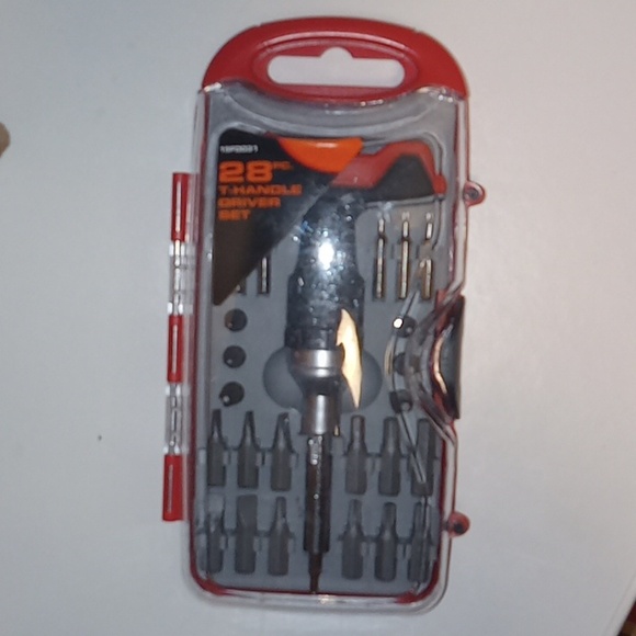 Screwdriver Ratcheting Mechanics Tool Set Brand New 28 Bit T-Handle Drive Set - Picture 3 of 7